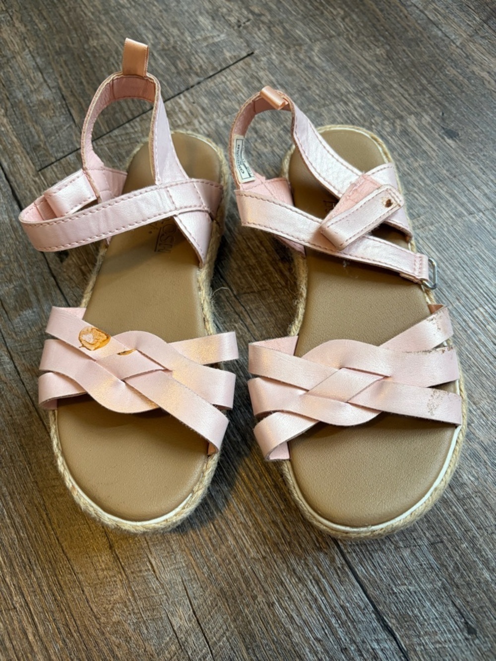 Oshkosh Girls' Pink Strappy Espadrille Sandals size 13c